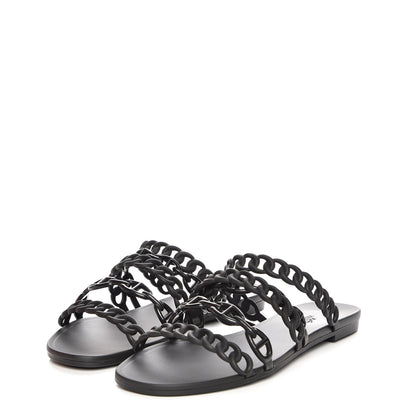Hermes Rubber Chaine d'Ancre Nude Sandals 40 Black 5 of 8