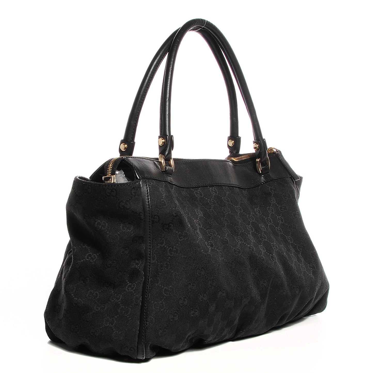 Monogram D Gold Tote Black