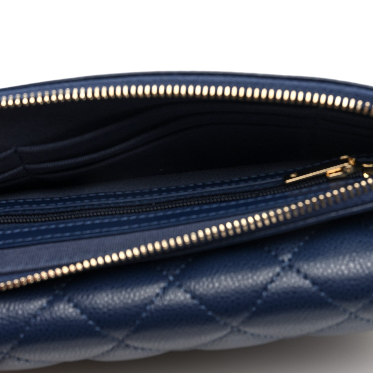 Chanel Caviar Quilted Flap Phone Holder With Chain Navy Blue 5 of 11