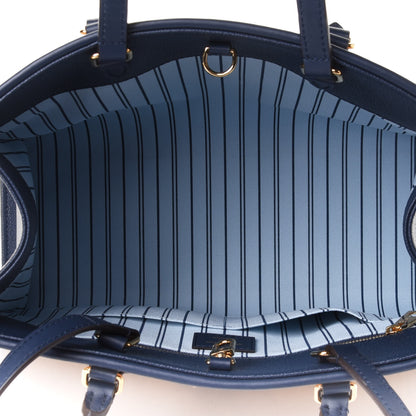 Louis Vuitton Raffia Calfskin Monogram Giant Onthego MM Blue 4 of 4