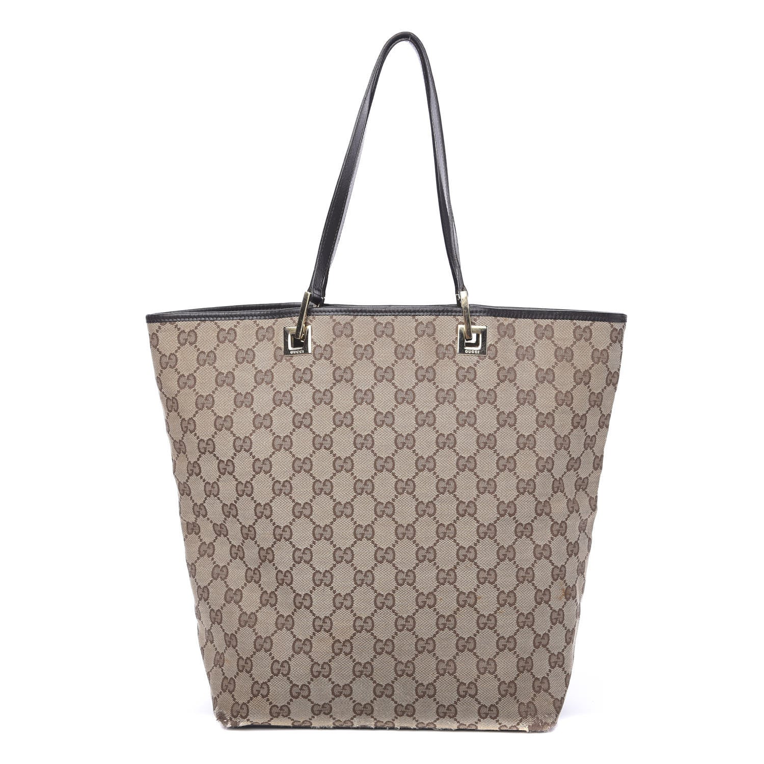 Gucci Monogram Large Bucket Tote Dark Brown 1 of 12