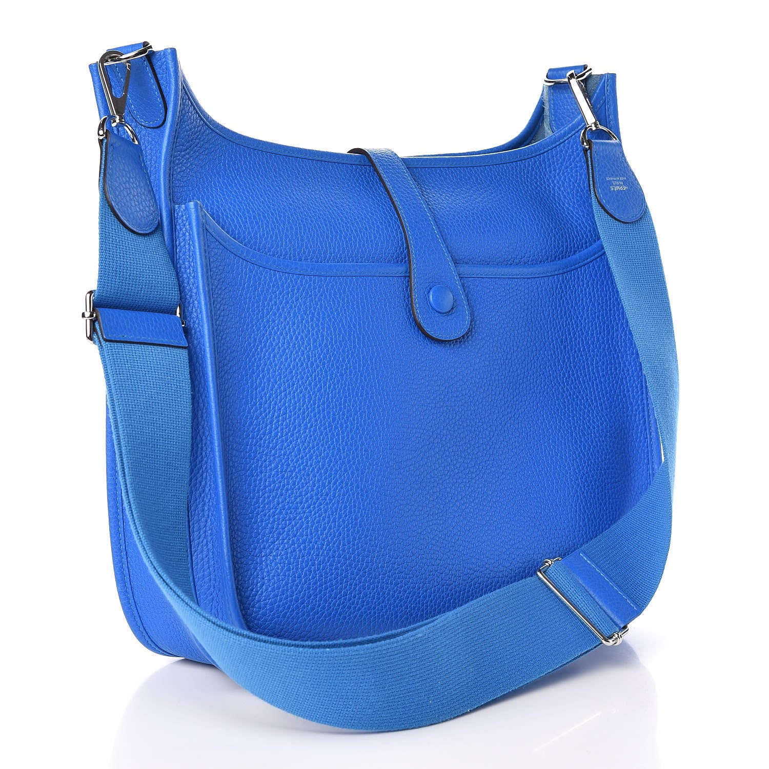 Hermes Taurillon Clemence Evelyne III GM Bleu Hydra 3 of 10