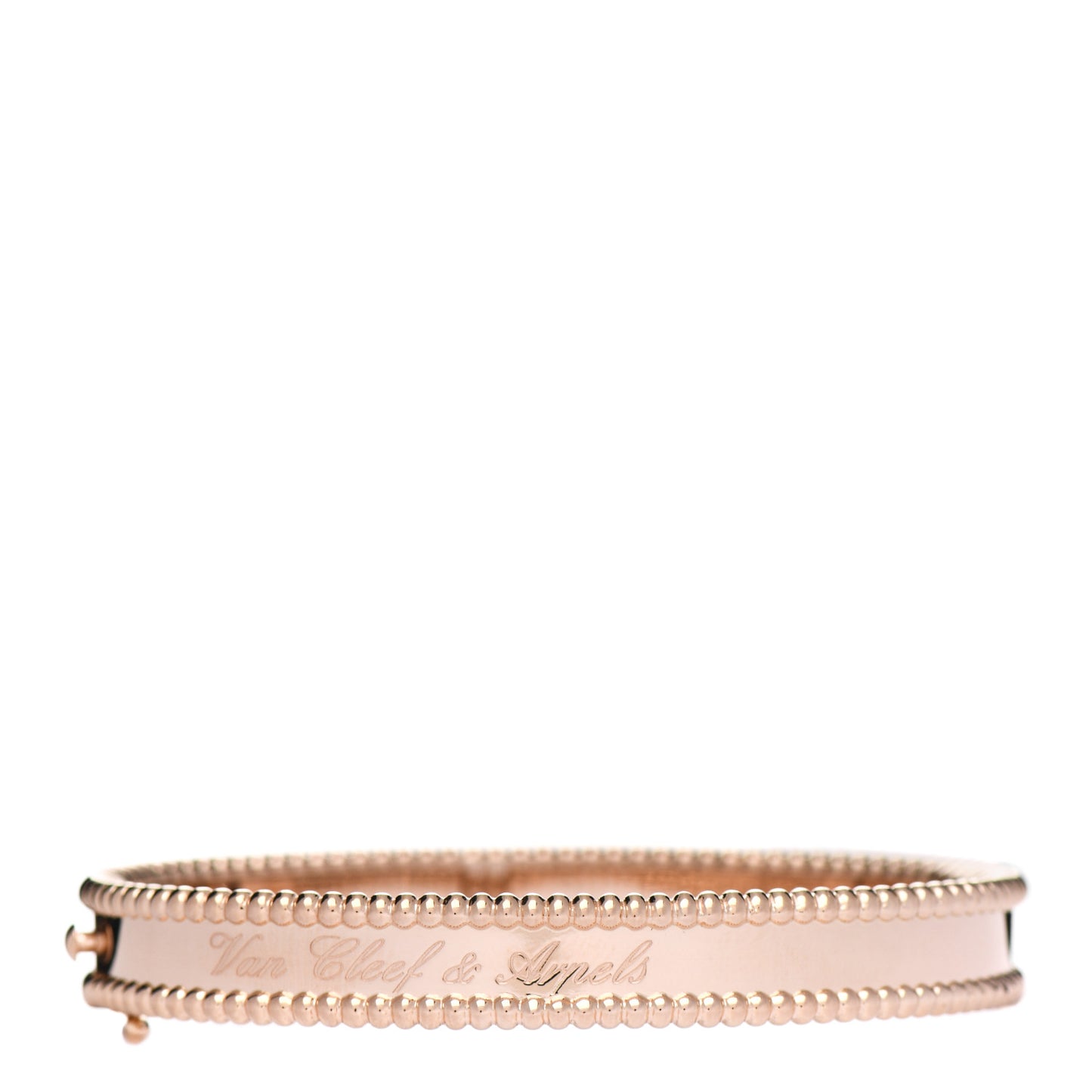 18K Rose Gold Perlee Signature Bangle Bracelet S