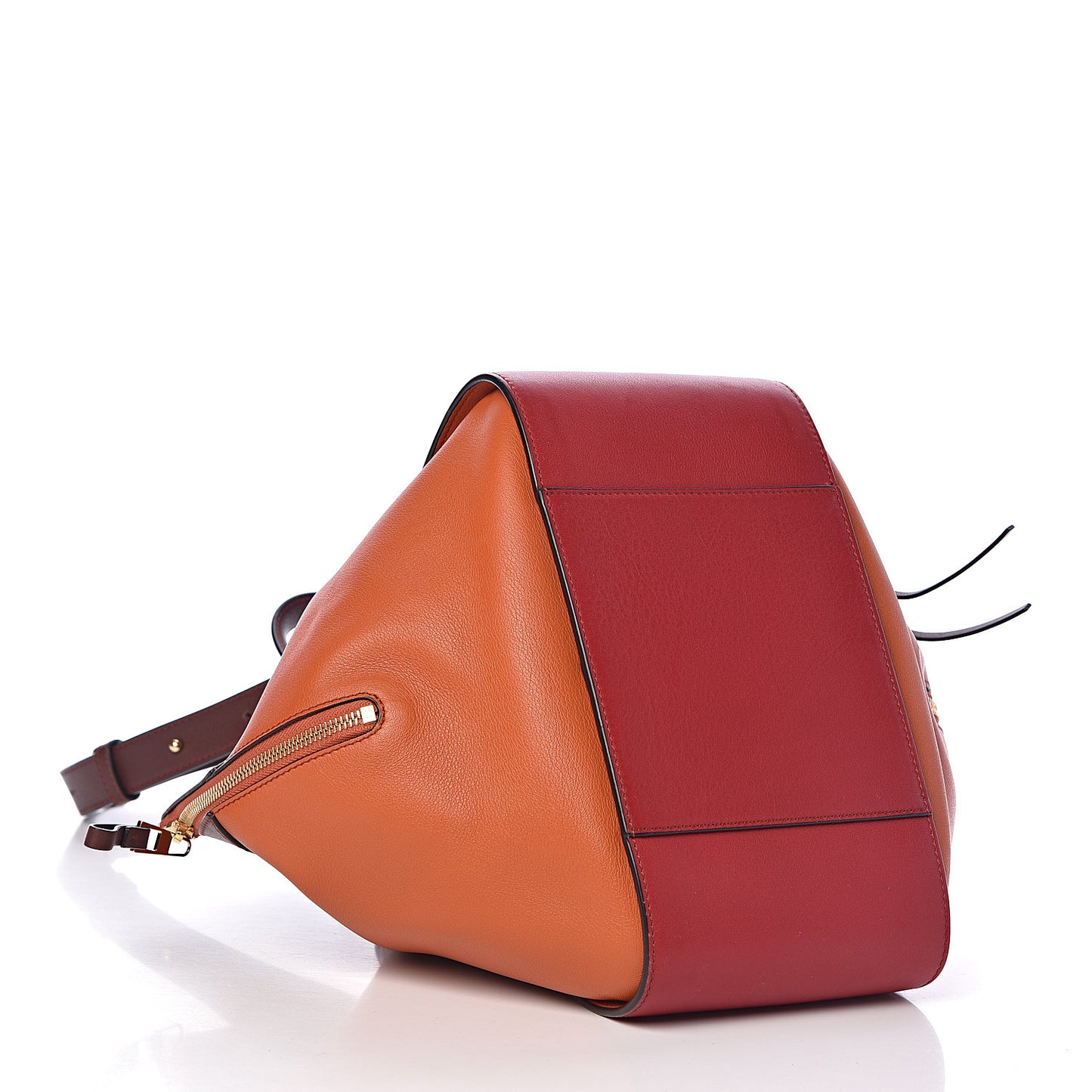 Calfskin Small Hammock Shoulder Bag Ginger Red
