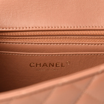 Chanel Lambskin Quilted Mini Rectangular Flap Brown 8 of 11