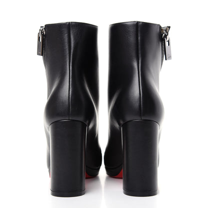 Christian Louboutin Calfskin Birgitta 100 Zip Around Ankle Bootie 37 Black 7 of 10