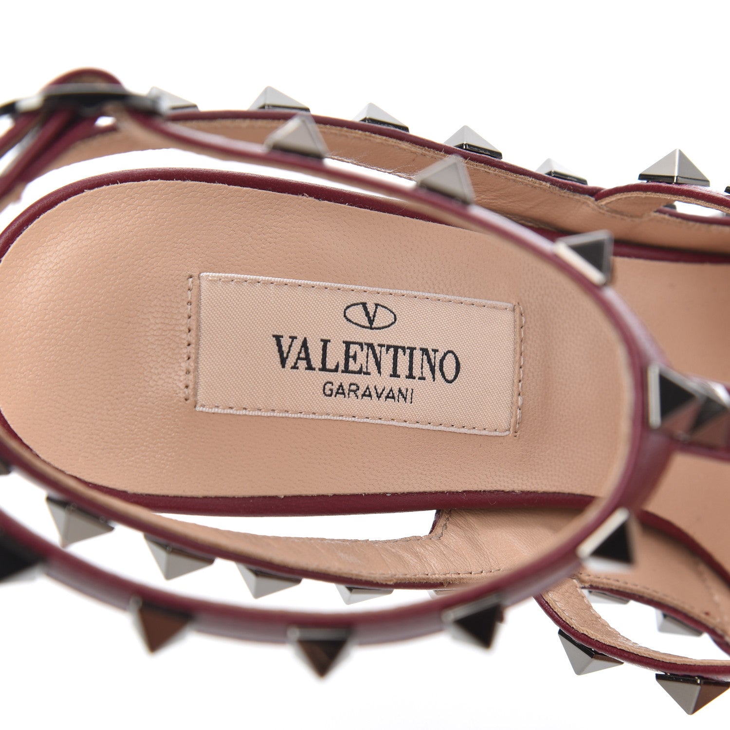 Valentino Garavani Ayers Snakeskin Rockstud Ankle Strap 100mm Pumps 36 Cerise 6 of 16