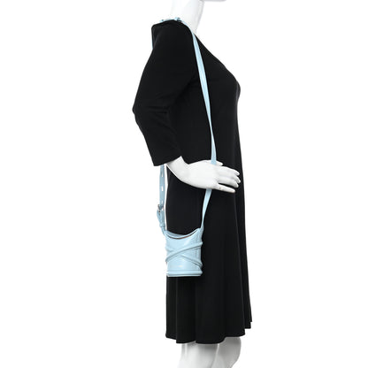 Alexander McQueen Calfskin Mini Curve Bucket Bag Pale Blue 2 of 11