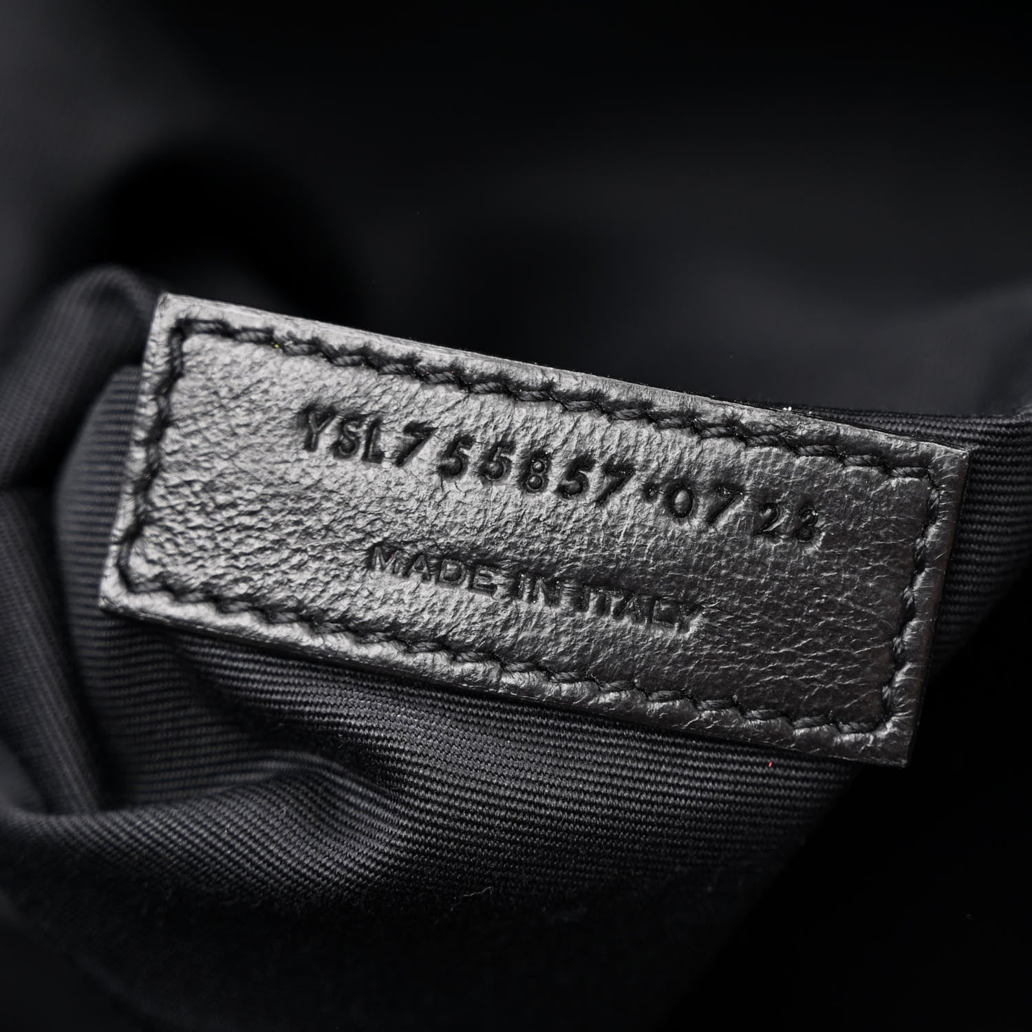 Saint Laurent Grained Lambskin Monogram Oversized Niki Chain Satchel Black 8 of 11