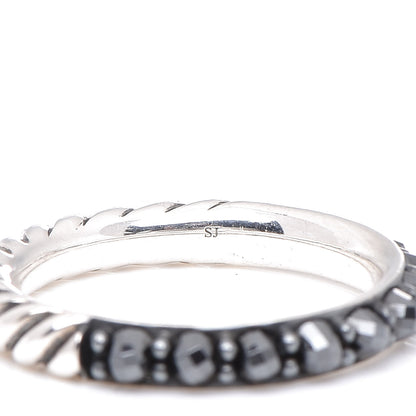David Yurman Sterling Silver Hematine Cable Berries Ring 49 5 5 of 5