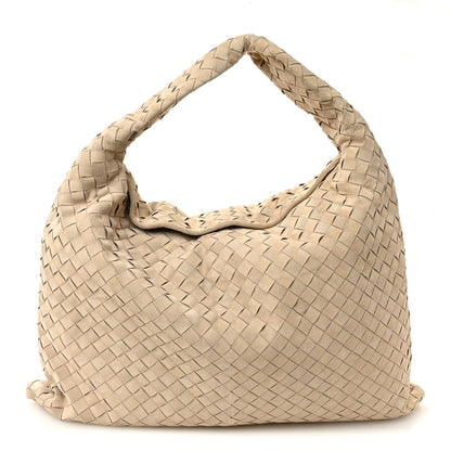 Bottega Veneta Suede Intrecciato Large Hop Ecru 1 of 10