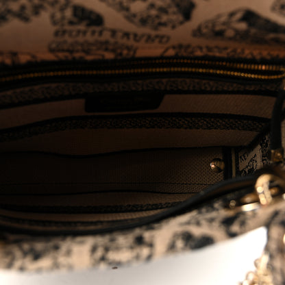 Christian Dior Canvas Embroidered Medium Plan de Paris Lady D-Lite Beige Black 5 of 9