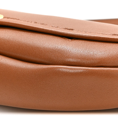 Celine Shiny Lambskin Soft Triomphe Little Half Moon Bag Soft Tan 11 of 11