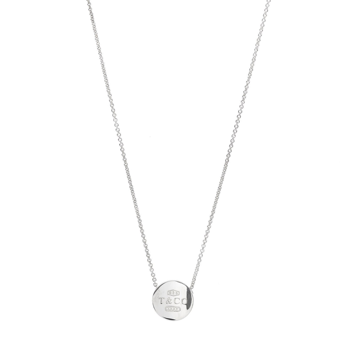Sterling Silver Round 1837 Pendant Necklace