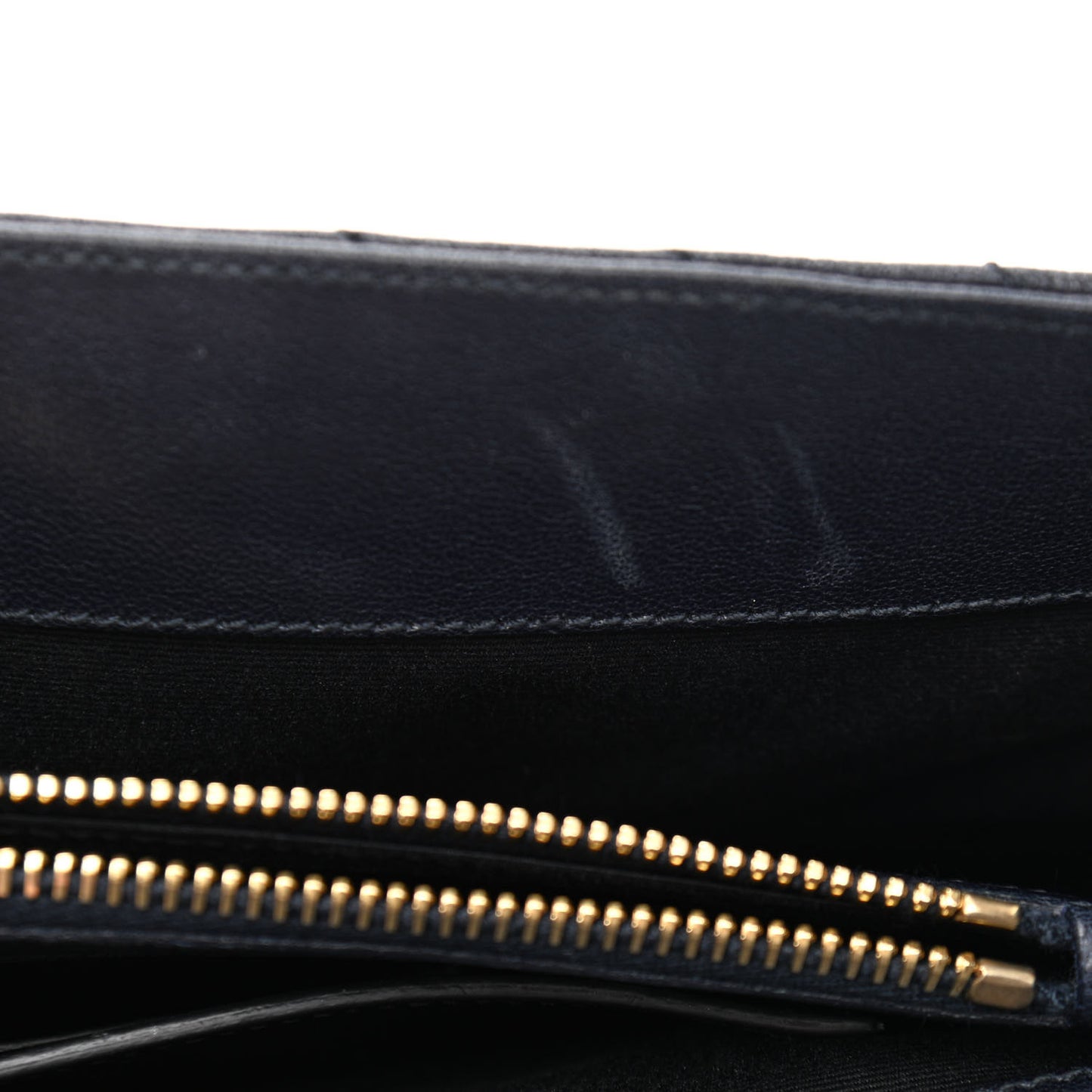 Lambskin Matelasse Chevron Monogram Medium College Bag Deep Marine