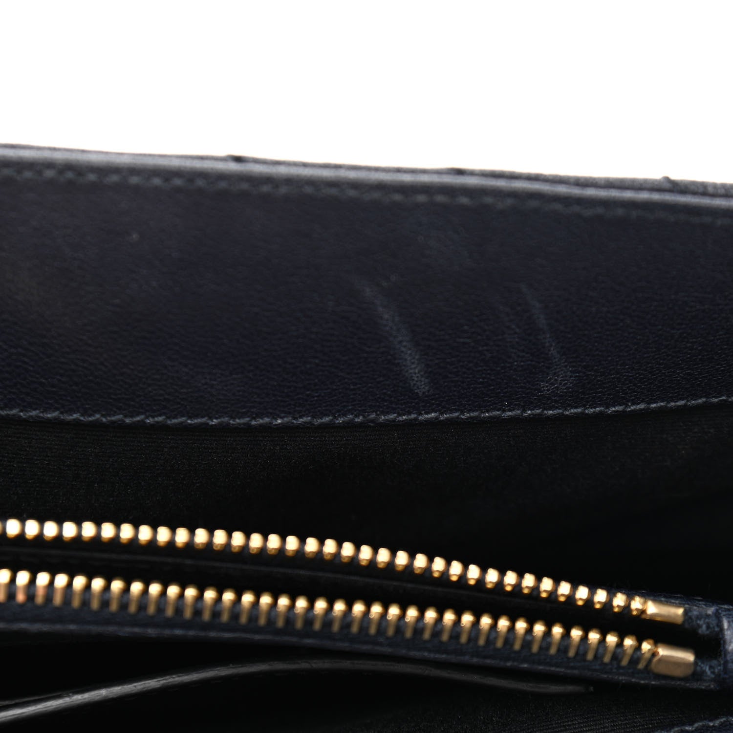 Saint Laurent Lambskin Matelasse Chevron Monogram Medium College Bag Deep Marine 14 of 16