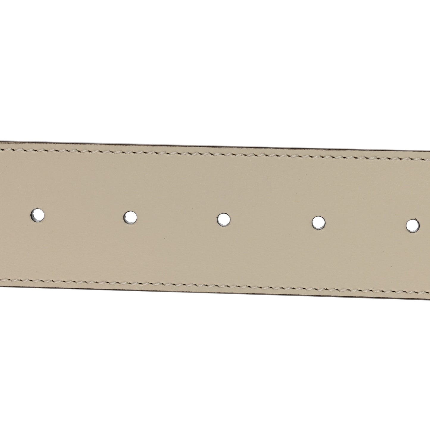 Plutone Calfskin Palladium Double G 40mm Belt 80 32 Mystic White