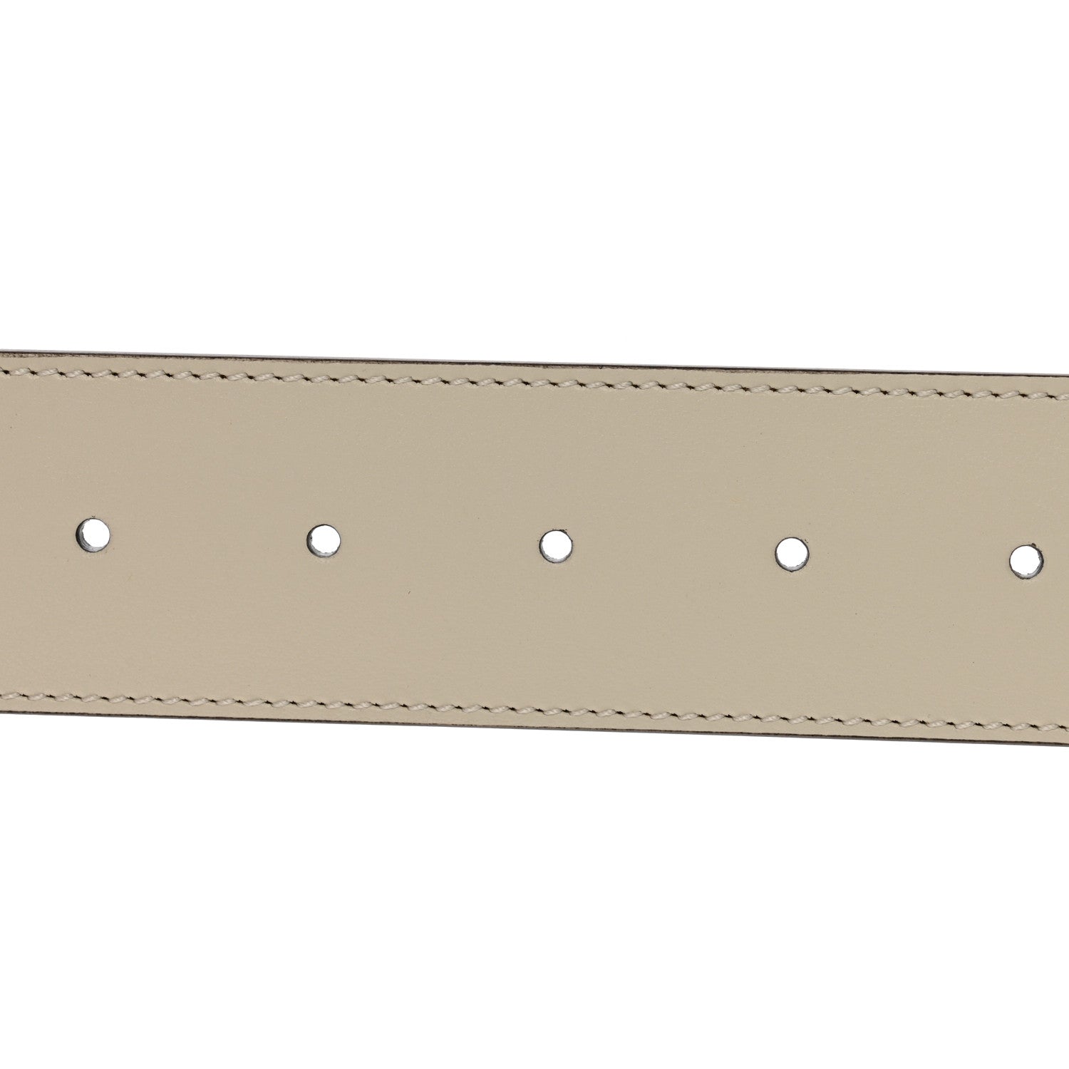 Gucci Plutone Calfskin Palladium Double G 40mm Belt 80 32 Mystic White 5 of 5
