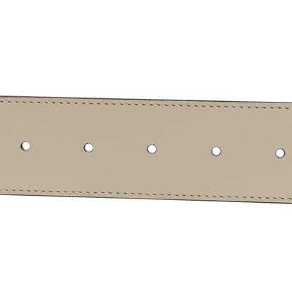Gucci Plutone Calfskin Palladium Double G 40mm Belt 80 32 Mystic White 5 of 5