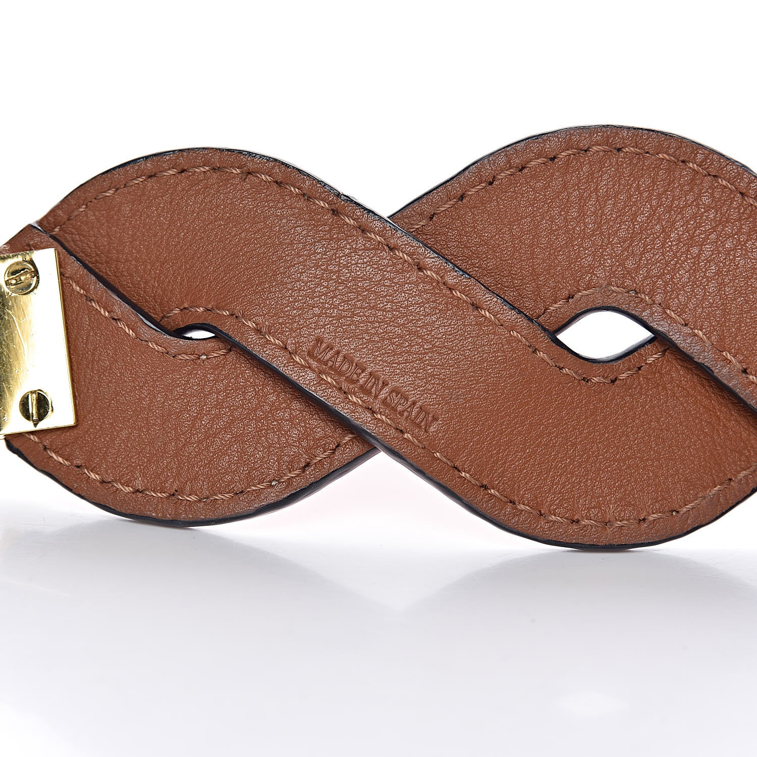 Loewe Calfskin Wavy Stitches Strap Tan Orange 3 of 3