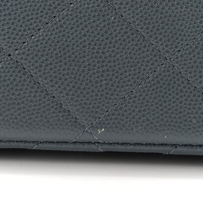 Chanel Caviar Quilted Jumbo Double Flap Grey 11 of 11