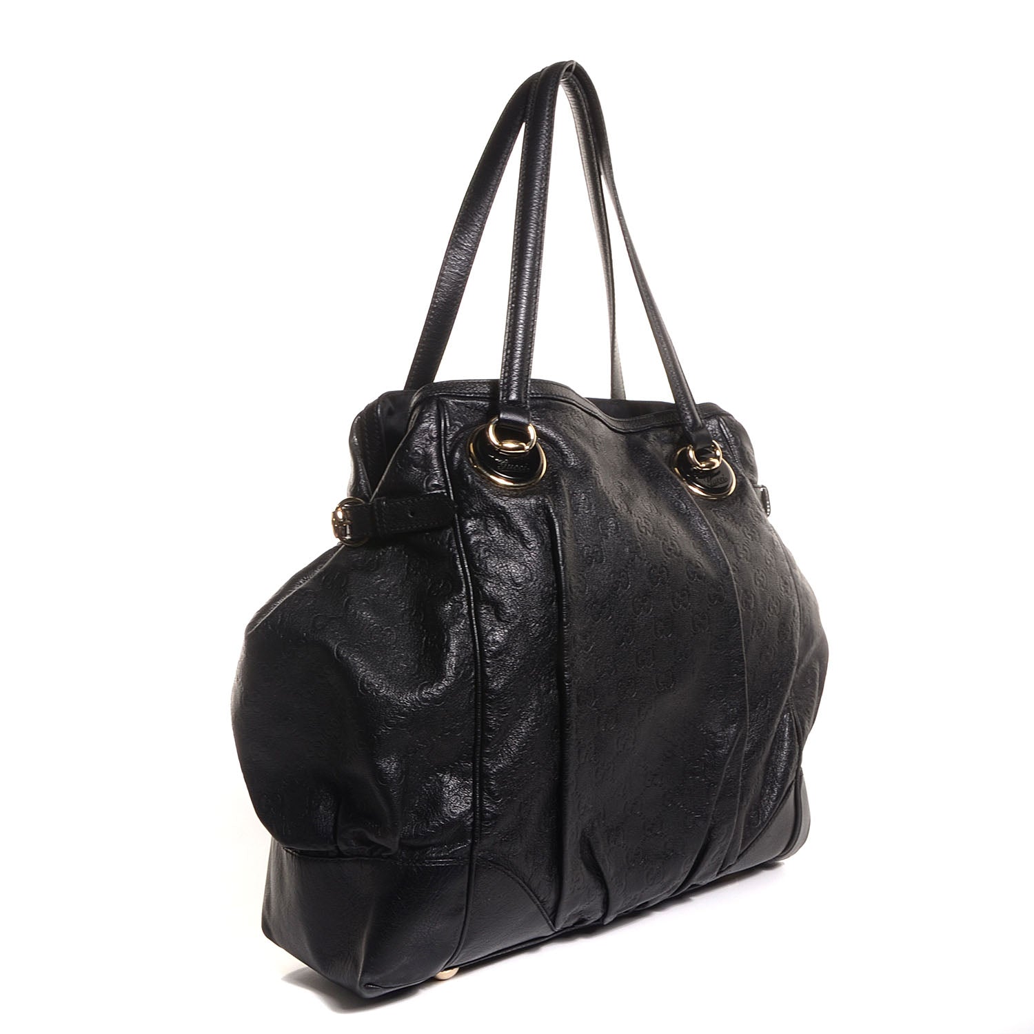Gucci Guccissima Large Full Moon Tote Black 3 of 8