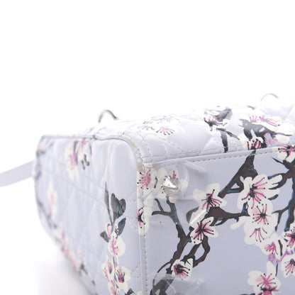 Christian Dior Lambskin Cannage Floral Printed Medium Lady Dior Light Blue 16 of 19