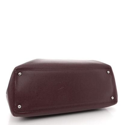 Chanel Calfskin Cerf Executive Shopper Tote Burgundy 4 of 15