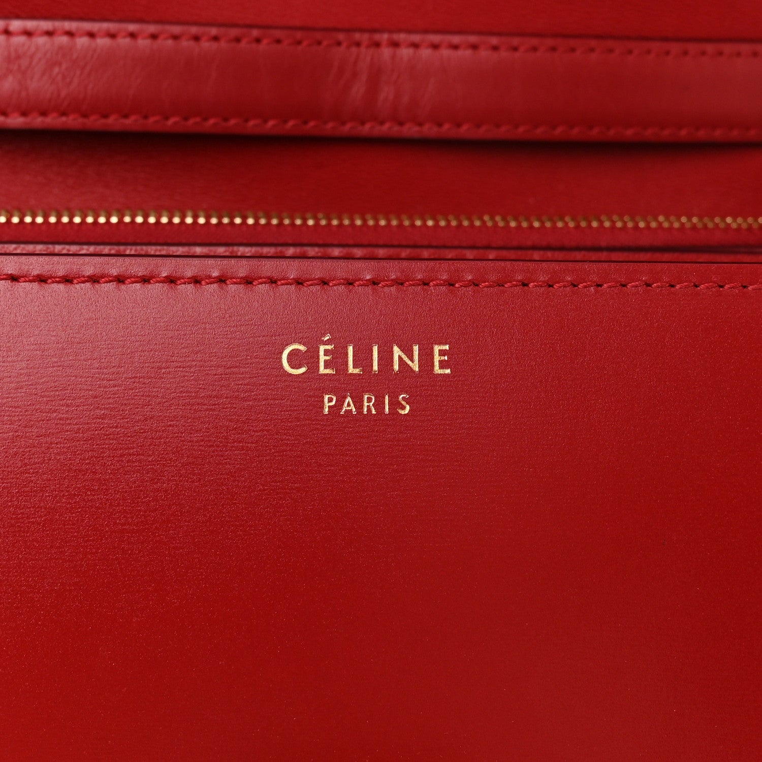 Celine Smooth Calfskin Medium Classic Box Flap Bag Red 6 of 15