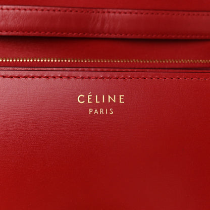 Celine Smooth Calfskin Medium Classic Box Flap Bag Red 6 of 15