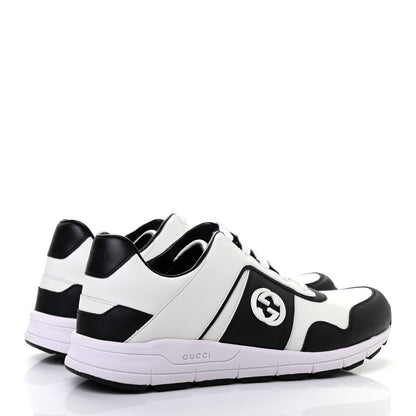 Gucci Calfskin Womens Interlocking G Sneakers 40 Black White 4 of 11