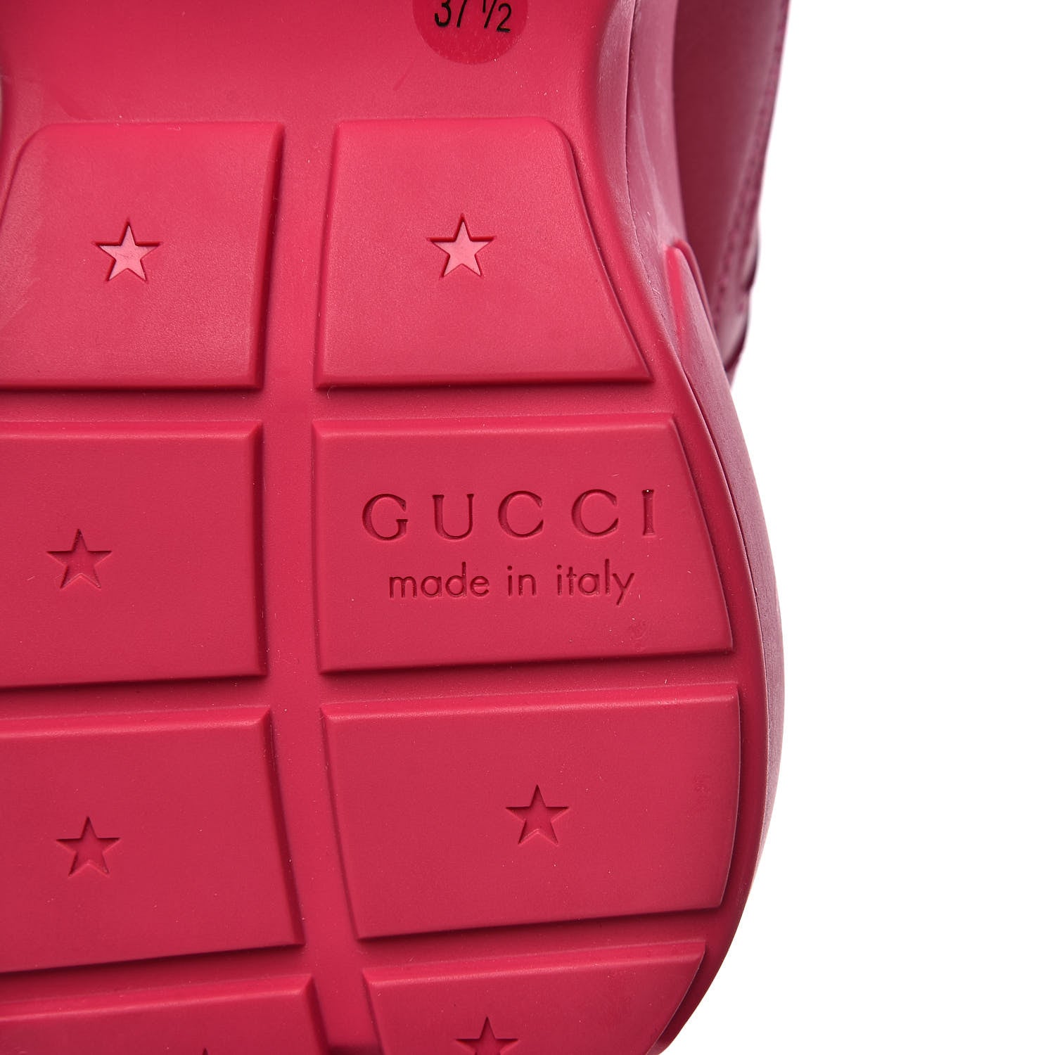 Gucci Calfskin Logo Womens Rhyton Sneakers 37.5 Box Pink 7 of 9