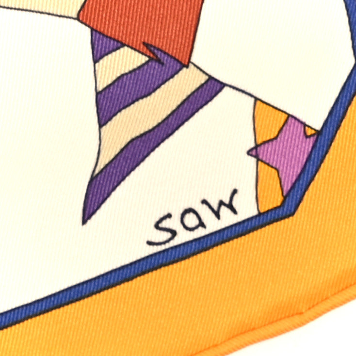 Silk Vintage Un Amour De Cheval Scarf 70 Bouton D'Or Ivoire Mauve