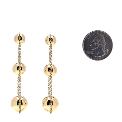 Tiffany 18K Yellow Gold HardWear Triple Drop Earrings 2 of 4