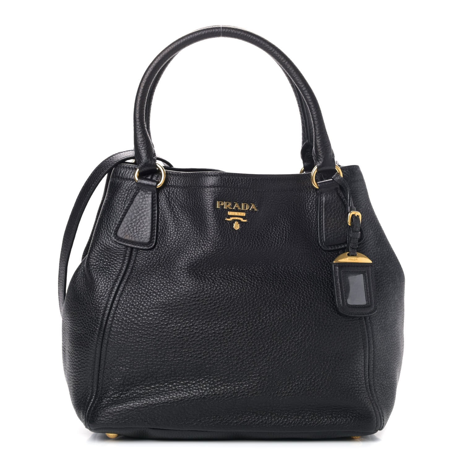 Prada Vitello Daino Tote Black 1 of 4