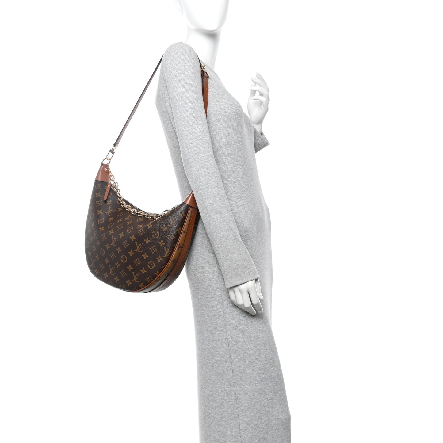 Reverse Monogram Loop Hobo