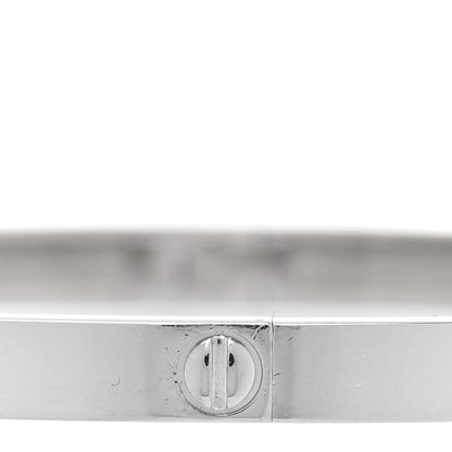 Cartier 18K White Gold Small LOVE Bracelet 18 4 of 6