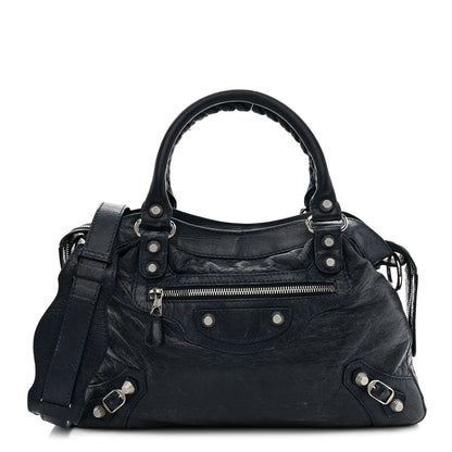 Balenciaga Agneau Giant 12 Silver Hardware Town Bleu Obscur 1 of 14