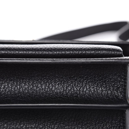 Saint Laurent Grained Calfskin Medium Monogram Sunset Satchel Black 10 of 10