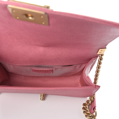 Chanel Caviar Chevron Quilted Medium Boy Flap Pink 4 of 9
