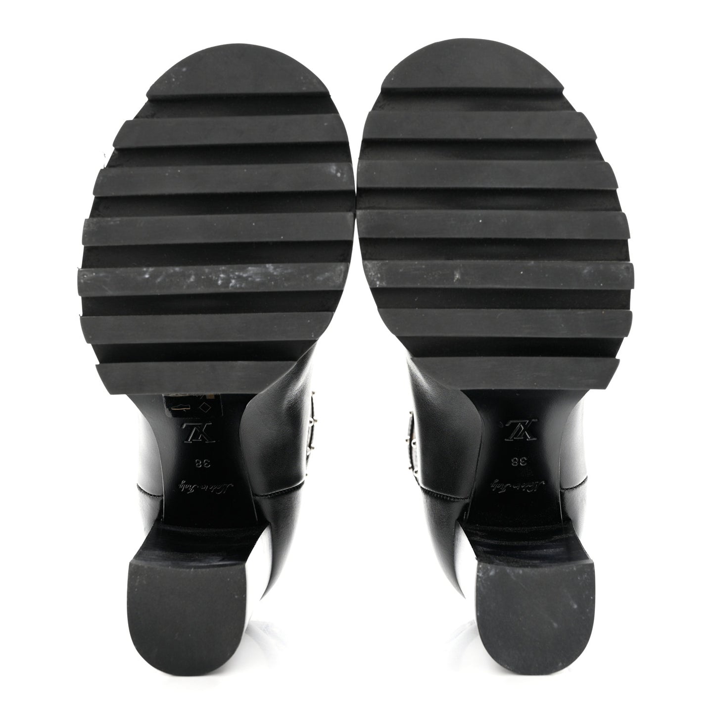 Calfskin Monogram Star Trail Chelsea Ankle Boots 38 Black