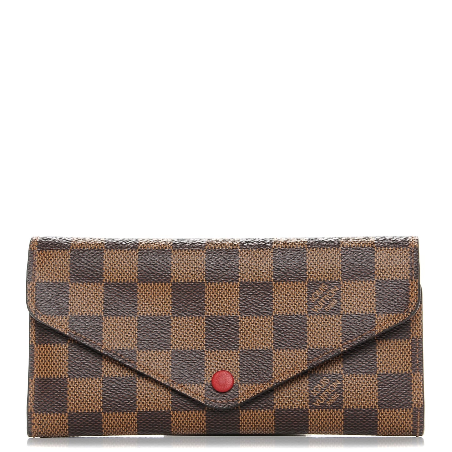 Damier Ebene Josephine Wallet Red