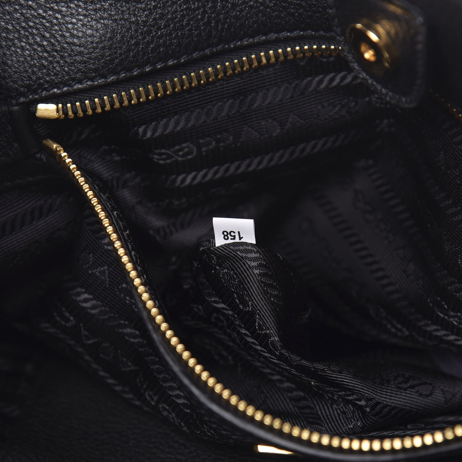 Prada Vitello Daino Tote Black 8 of 11