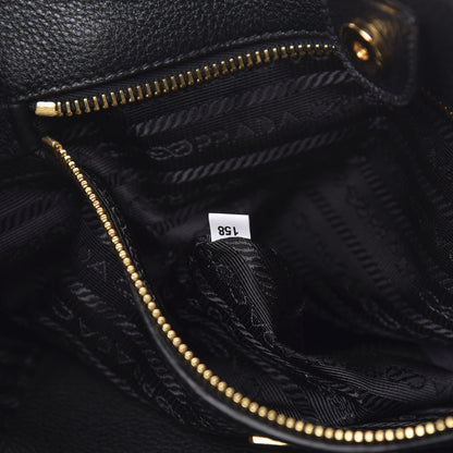 Prada Vitello Daino Tote Black 8 of 11