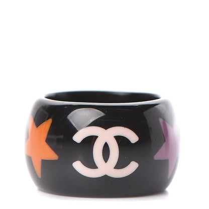 Chanel Resin CC Star Ring 6.25 Black 1 of 4