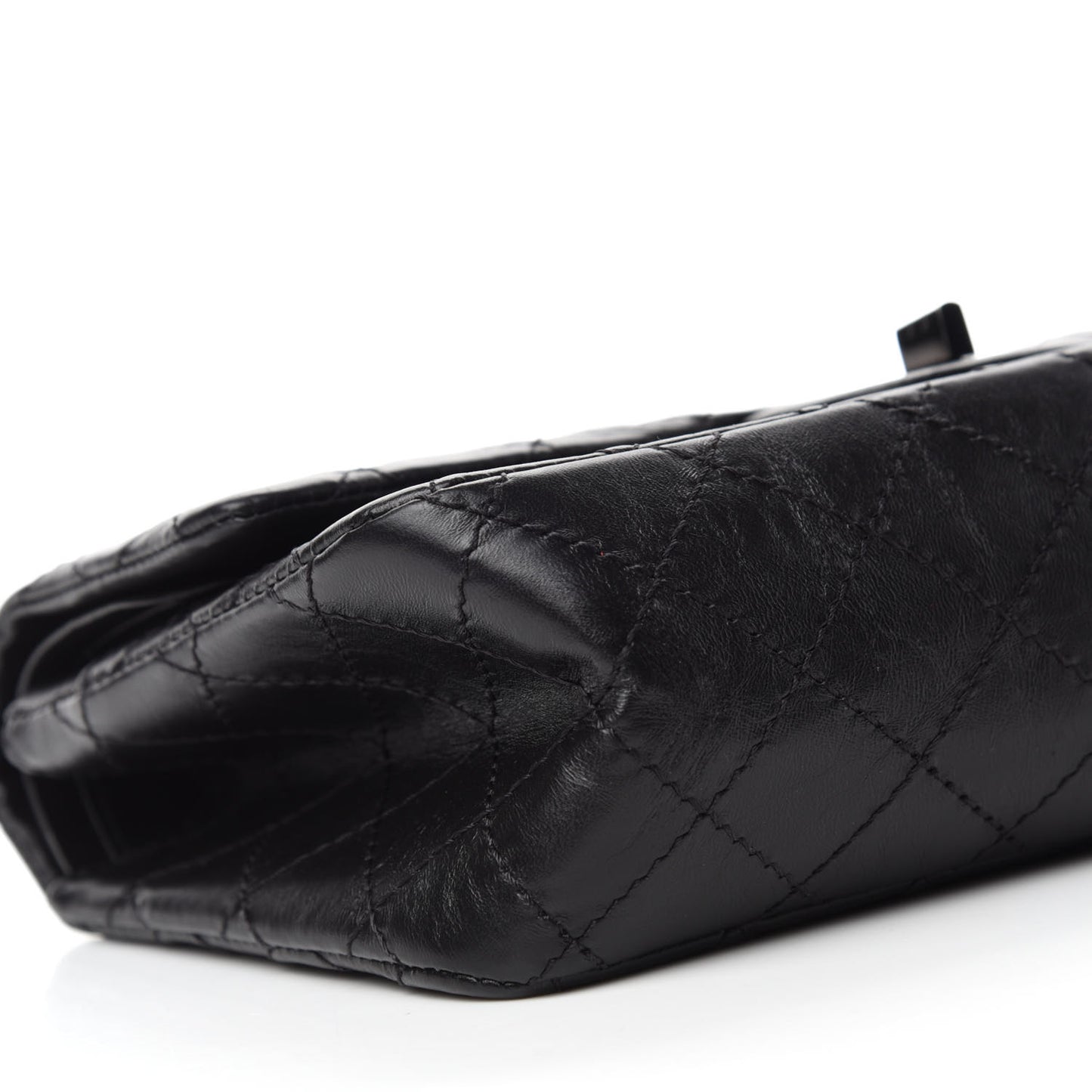 Aged Calfskin Quilted 2.55 Reissue 225 Flap So Black