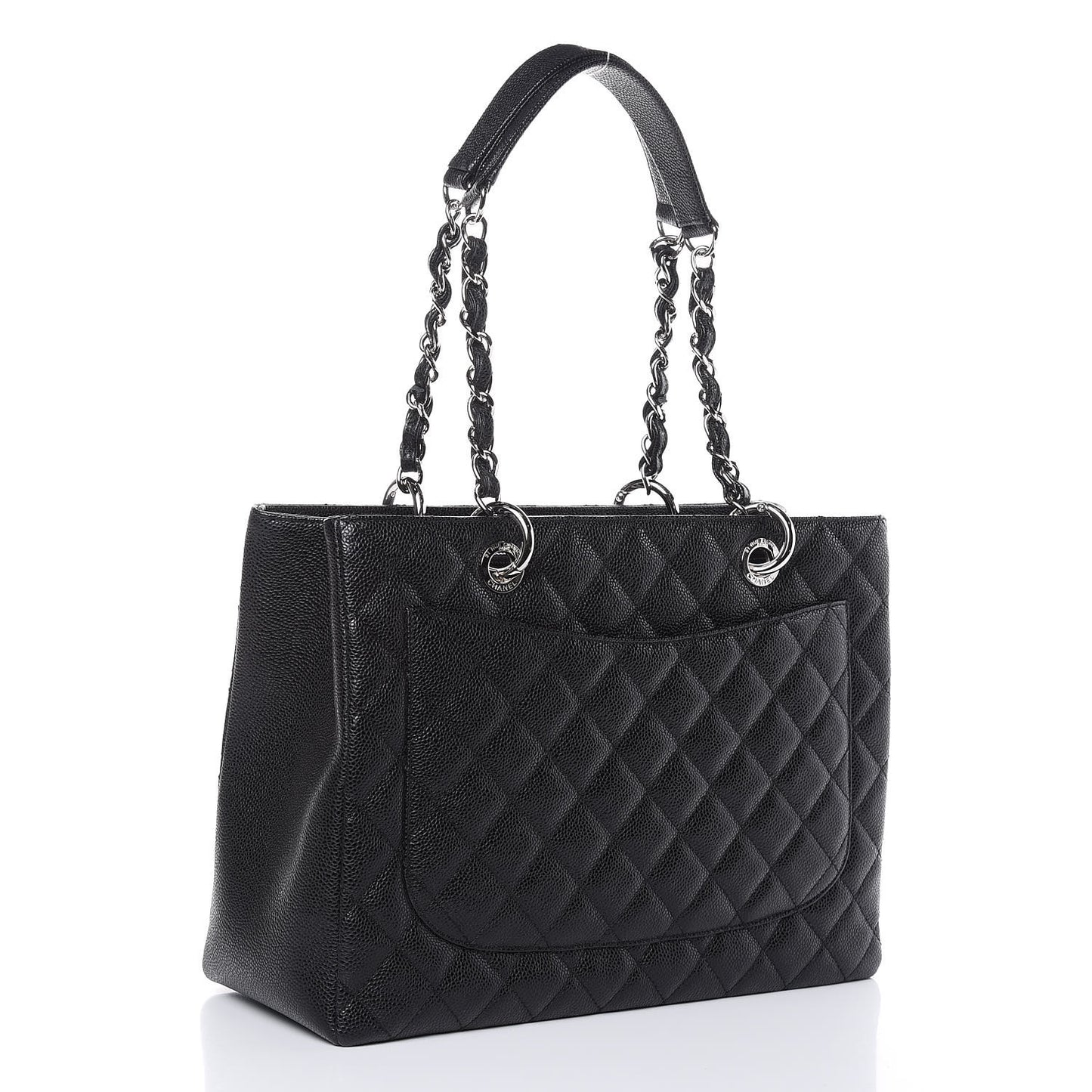 Caviar Quilted Grand Shopping Tote GST Black