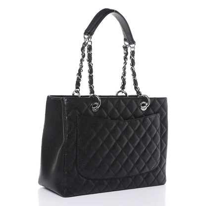 Chanel Caviar Quilted Grand Shopping Tote GST Black 3 of 11