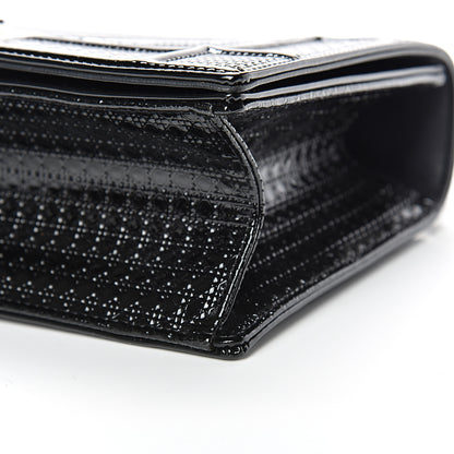 Christian Dior Patent Micro-Cannage Medium Diorama Flap Bag Black 9 of 13
