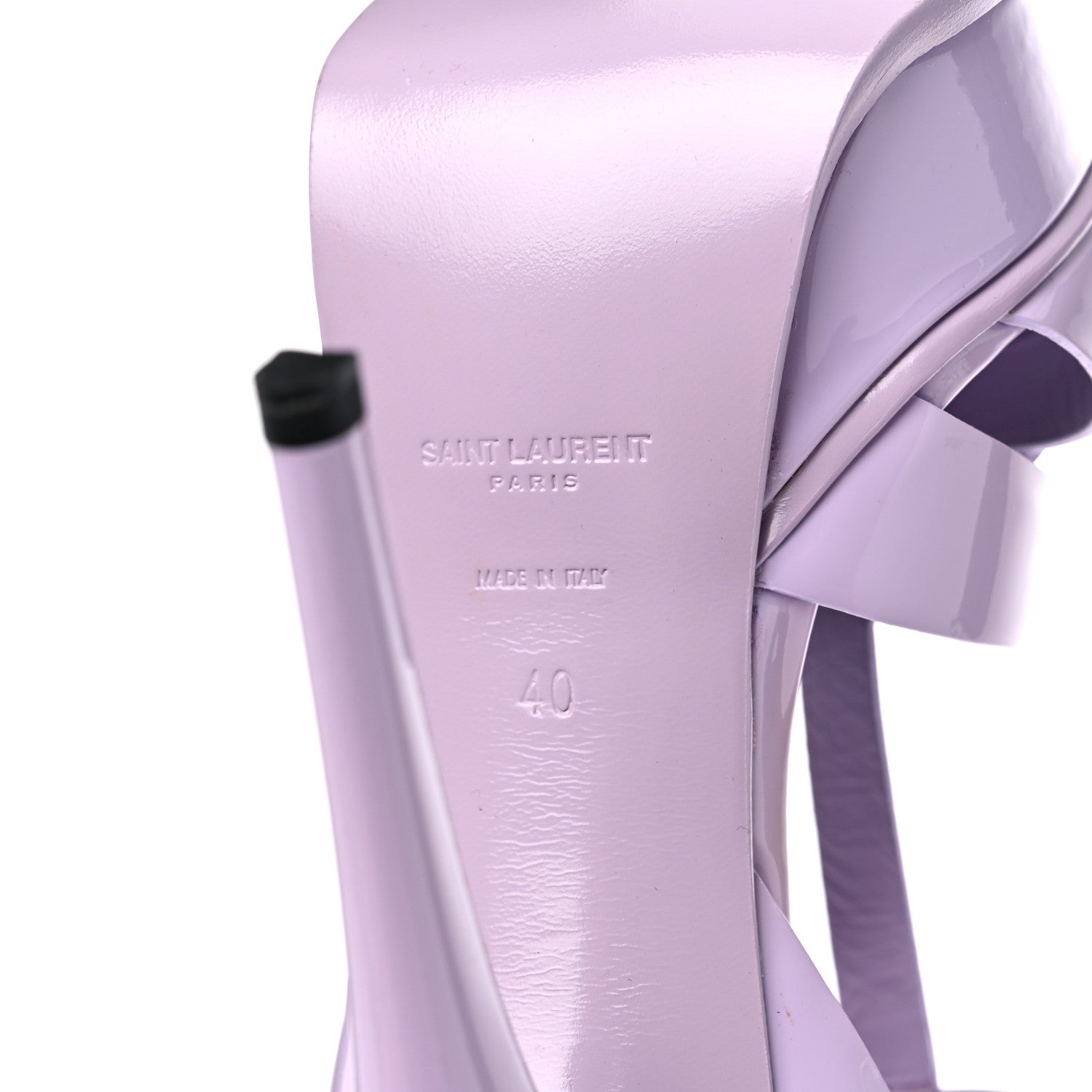 Saint Laurent Patent Tribute 105 Platform Sandals 40 Lavender 8 of 14